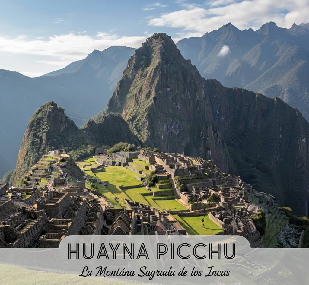 Vista de Machu Picchu con Huayna Picchu al fondo
